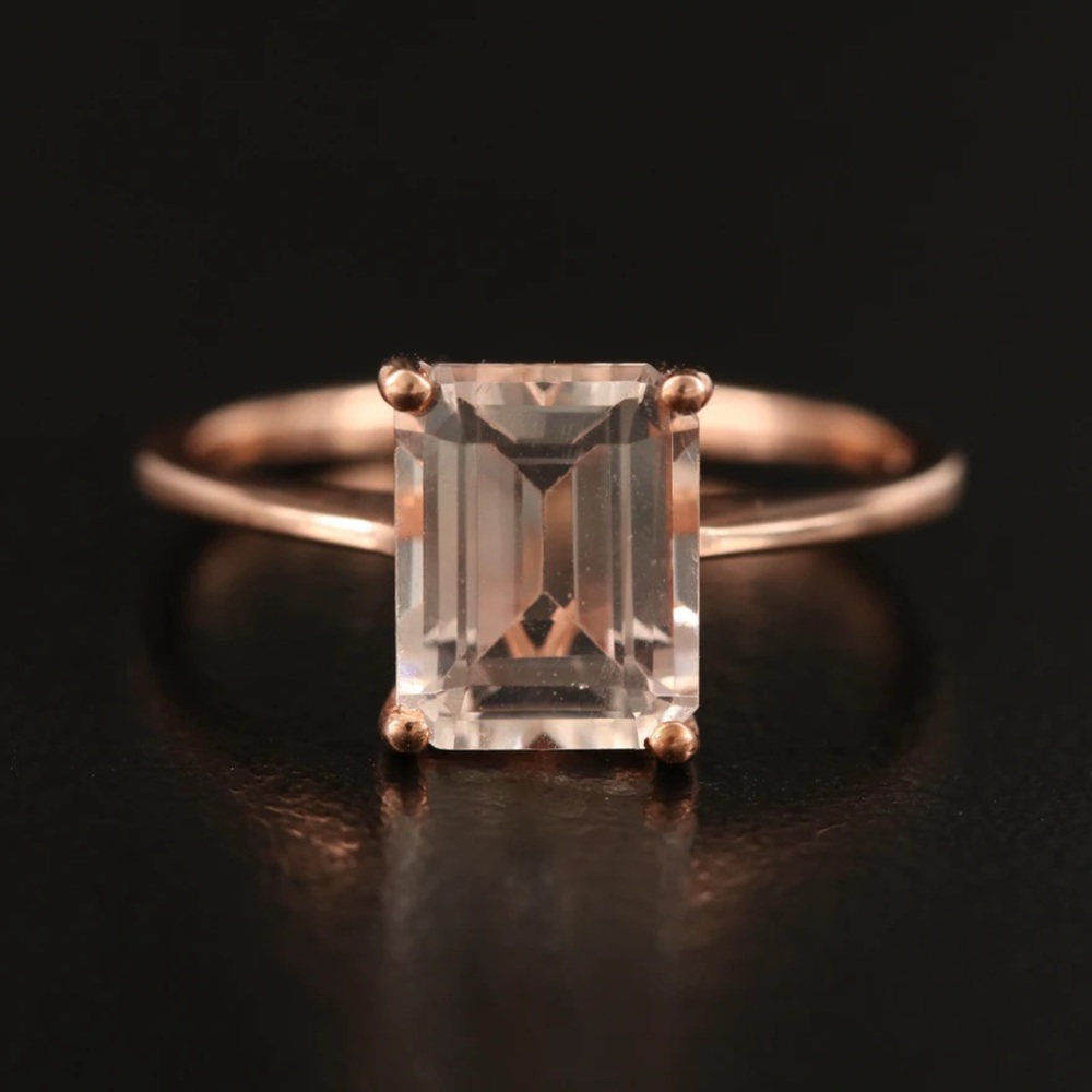 10k Rose Gold Solitaire Engagement Ring